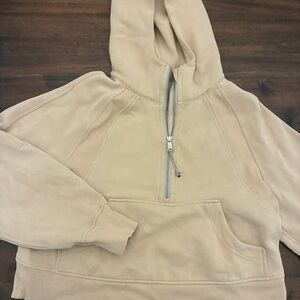 Lululemon Scuba Oversized Half Zip Hoodie XS Small Trench Tan Beige Sweatshirt